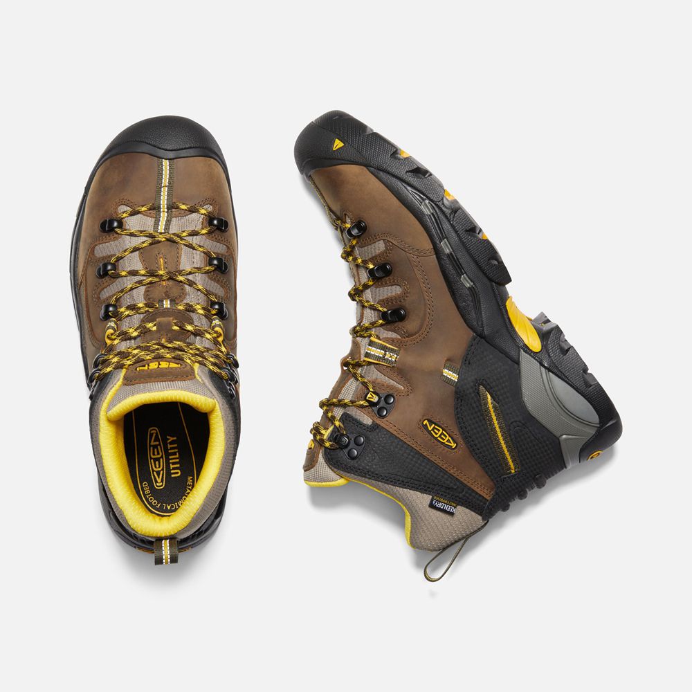 Botte de Travail Keen Homme Marron/Noir | Pittsburgh 6\" (Steel Toe) | TCRZL-6790